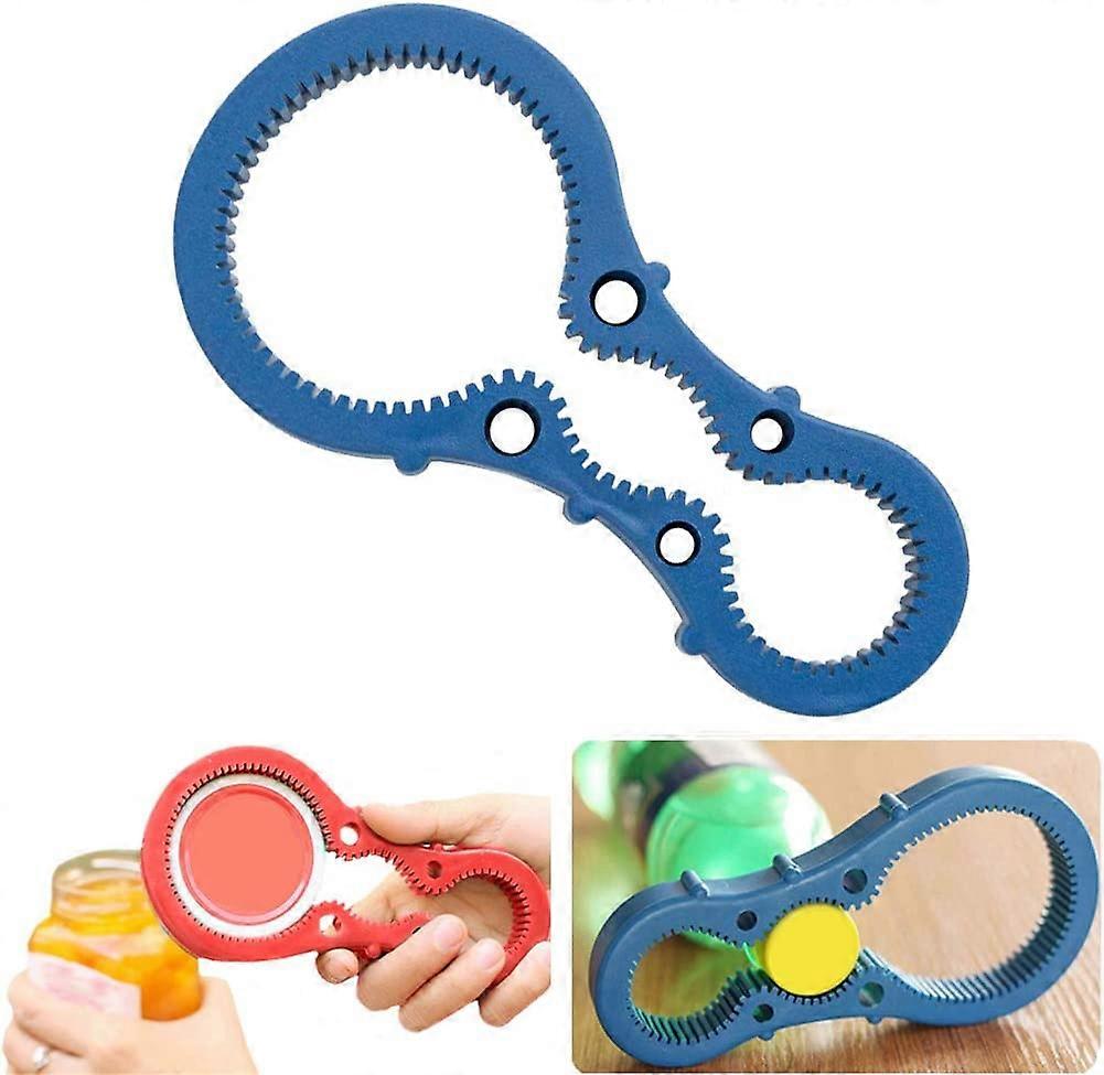 3 in 1 Silicone Multi-function Jar Opener Bottle Opener Anti-slip Bottle Lid Opener Kitchen Twist Tool Opener for Various of Kitchen Cans, Bottles Pop