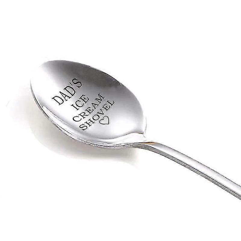 2 Pcs Spoons Engraved With Dad's Ice Cream Shovel