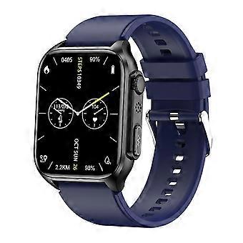 1,96-Zoll-Smartwatch Bluetooth-Anruf Herzfrequenz Blutsauerstoff EKG-Smart-Armband Sportuhr blau