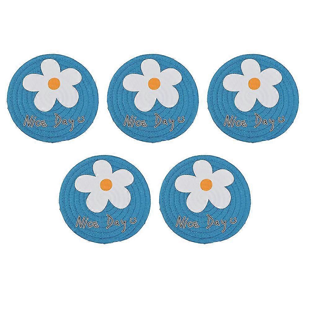 Round Place Mats Set Of 5 Round Place Mat Washable S