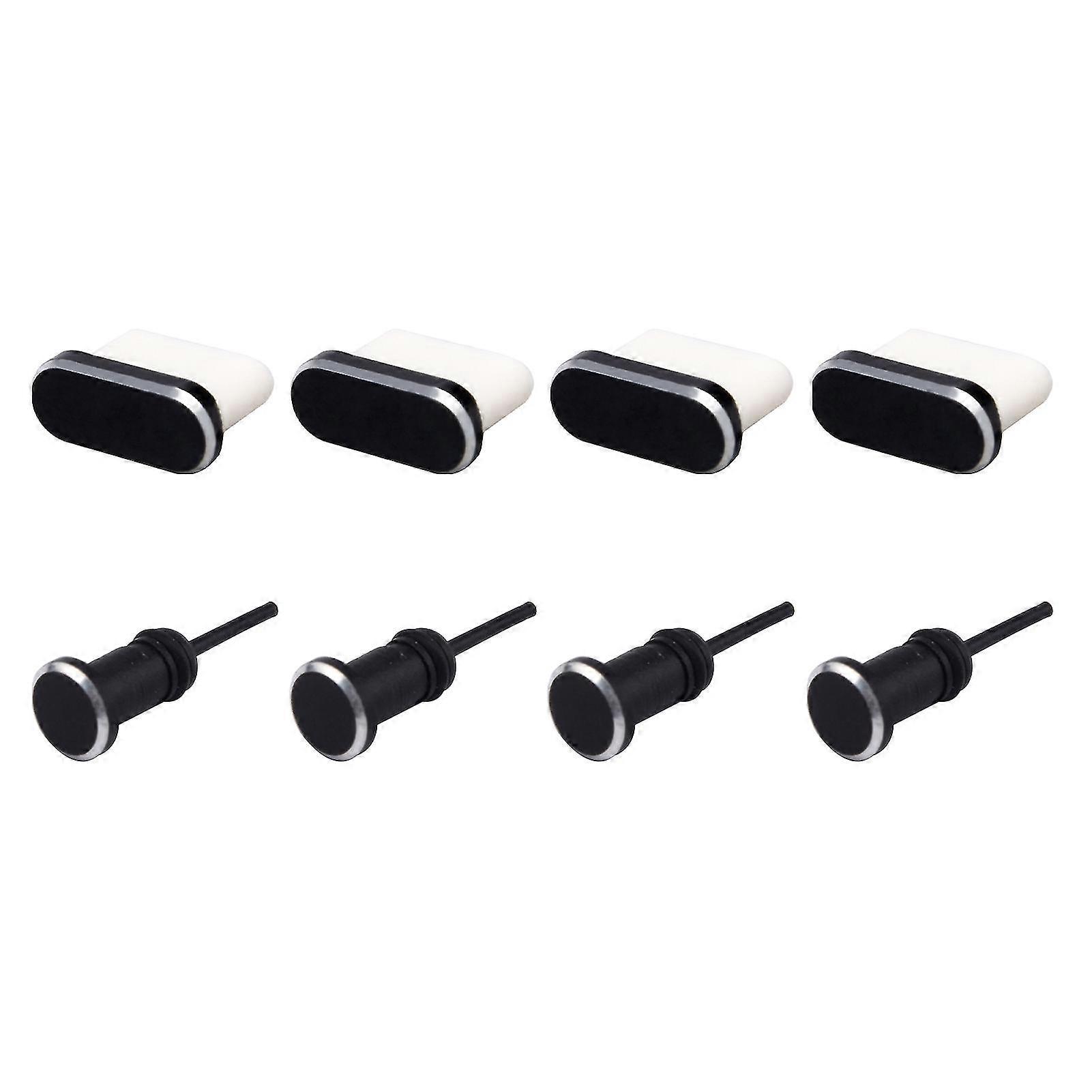 8pcs USB Type C Accessories Metal Earphone Jack Laptop Tablets Dust Plug Set