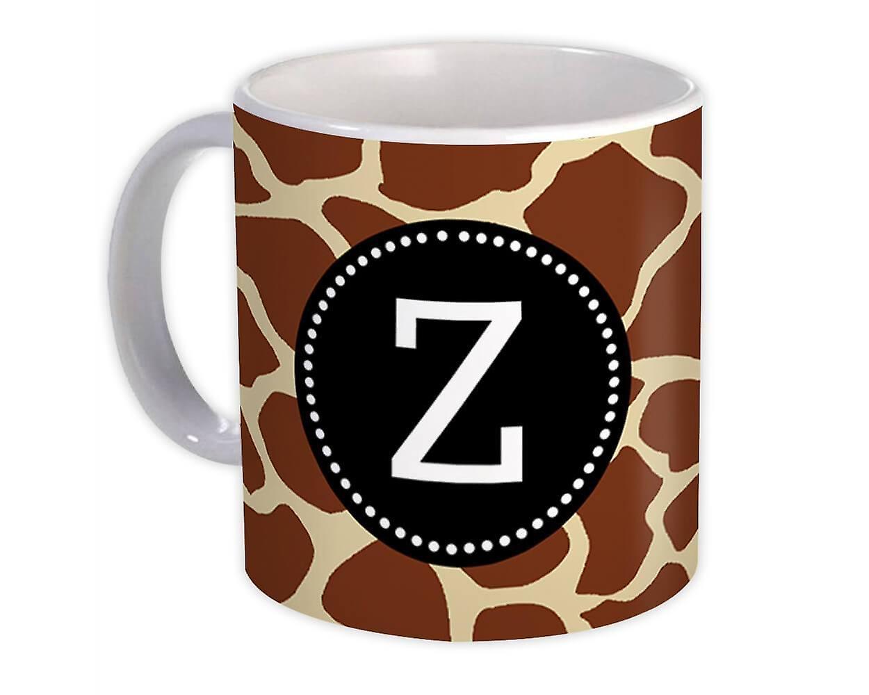 Gift Mug: Monogram Letter Z Giraffe