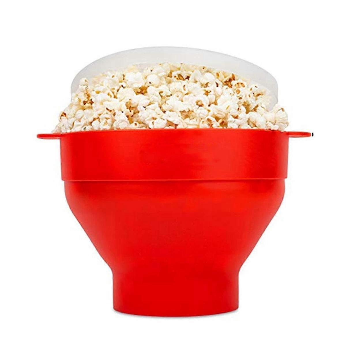 Silicone Microwave Popcorn Maker Foldable Popcorn Bowl Microwave Popcorn Maker with Lid