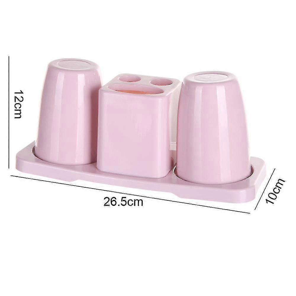 Bathroom Toothbrush Toothpaste Stand Organizer Plastic Rack Set