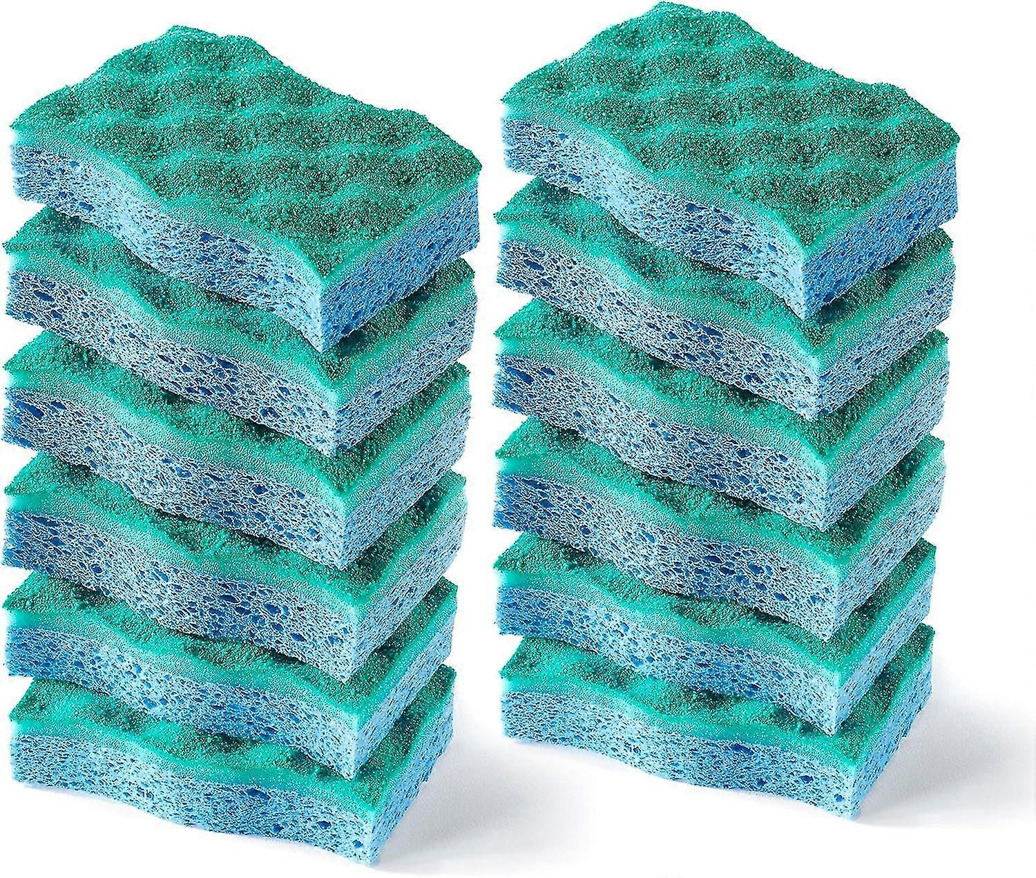 Multipurpose Pulp Sponge Double Sided Kitchen Sink 12pcs