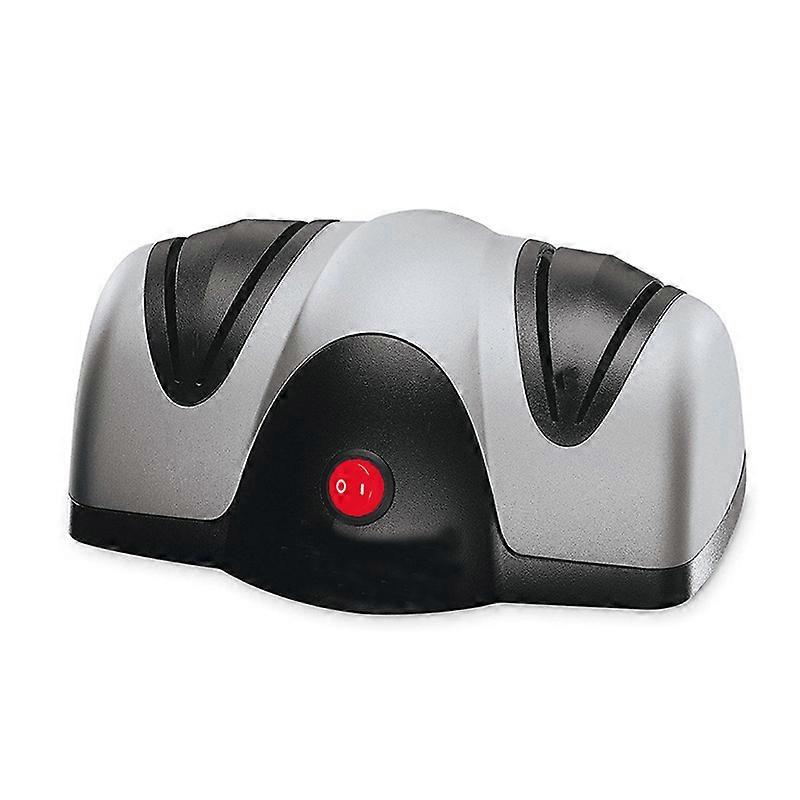 Electric Knife Sharpener, Two Level Sharpener, Black/Silver, Material: ABS Plastic