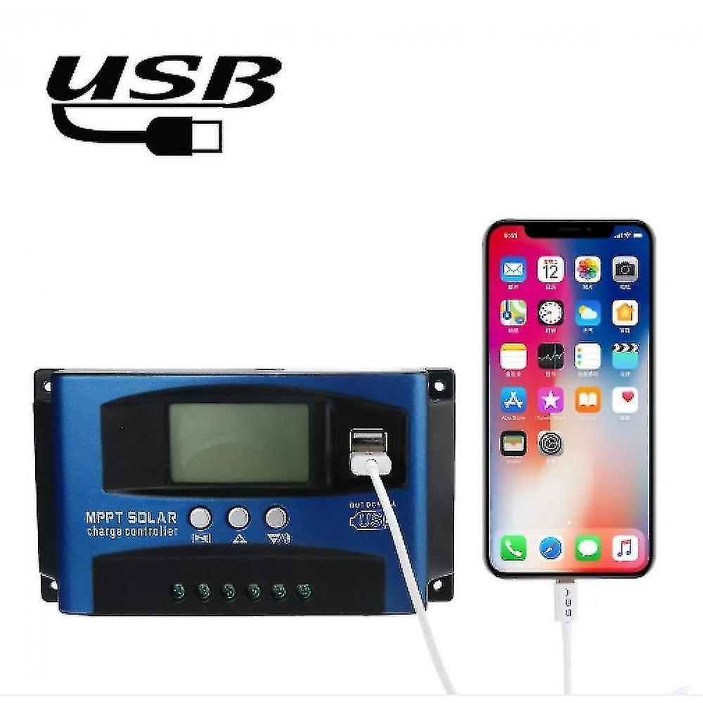 ソーラーパネル100a mpptソーラーパネル充電レギュレータコントローラ12v / 24vオートトラッキングフォーカス