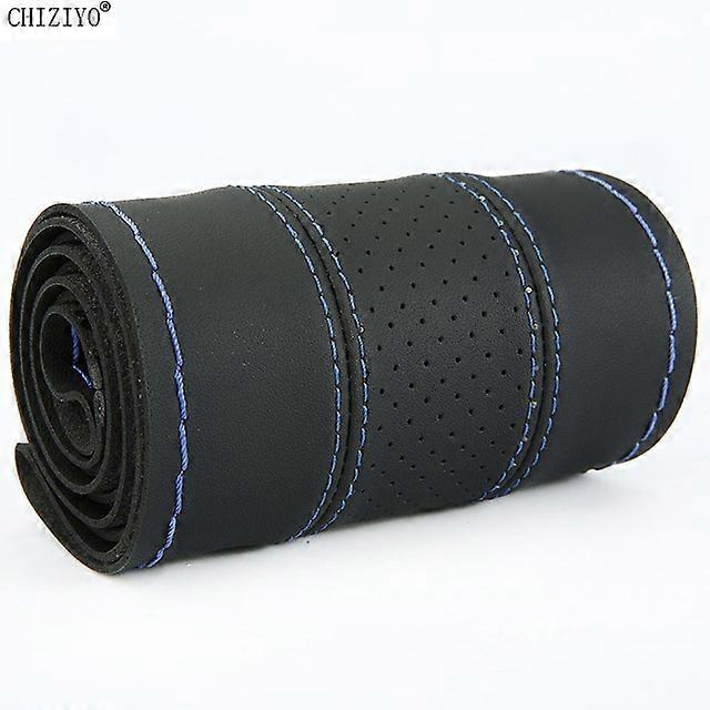 Microfiber Leather Fashion Sports Hand-sewn Steering Wheel Cover DIY Braid Needles Thread Car Grips Four Seasons Applicable