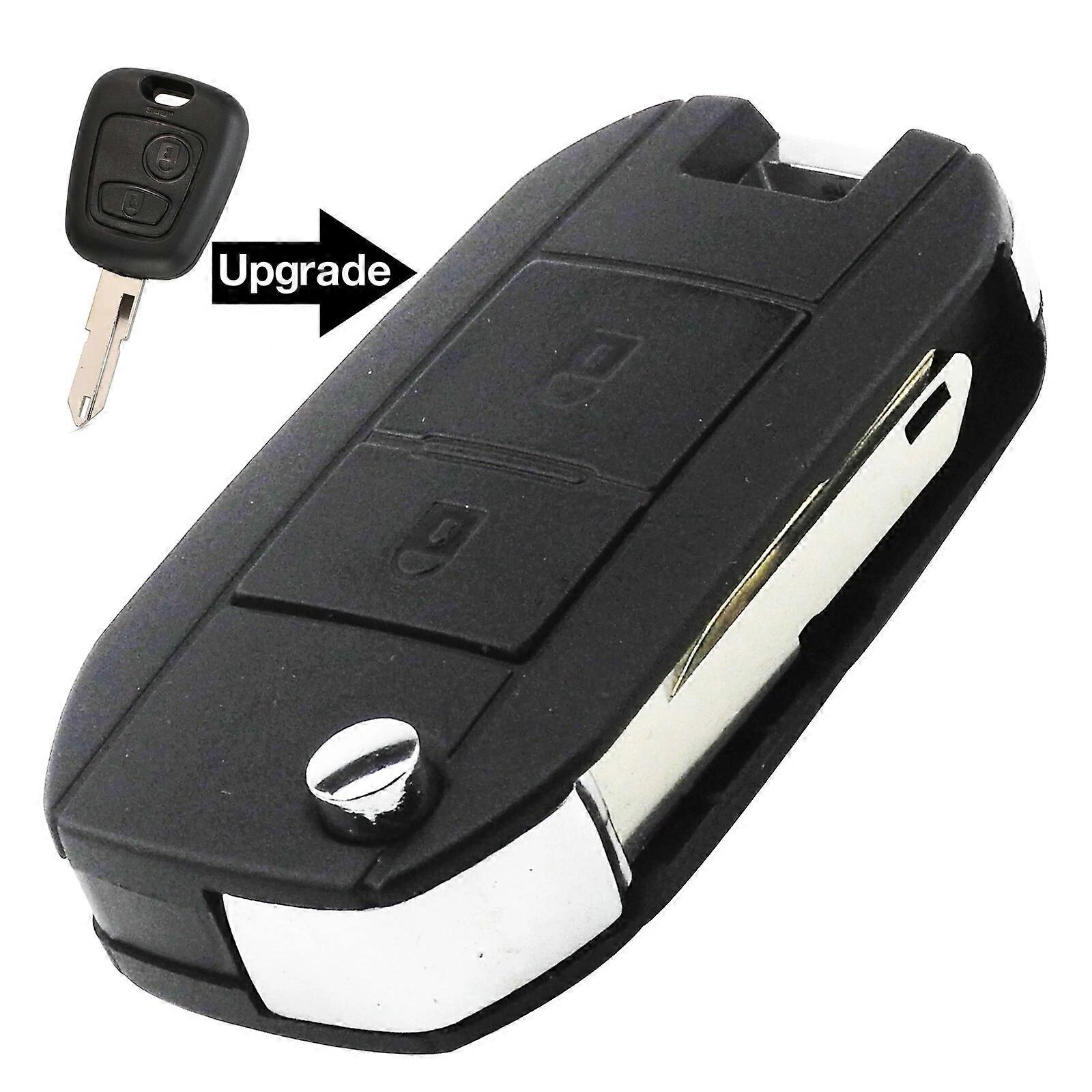 jingyuqin 2 Button Modified Flip Remote Key Shell For Peugeot 206 207 306 307 For Citroen C2 C3 C4 C5 C8 Xsara Picasso