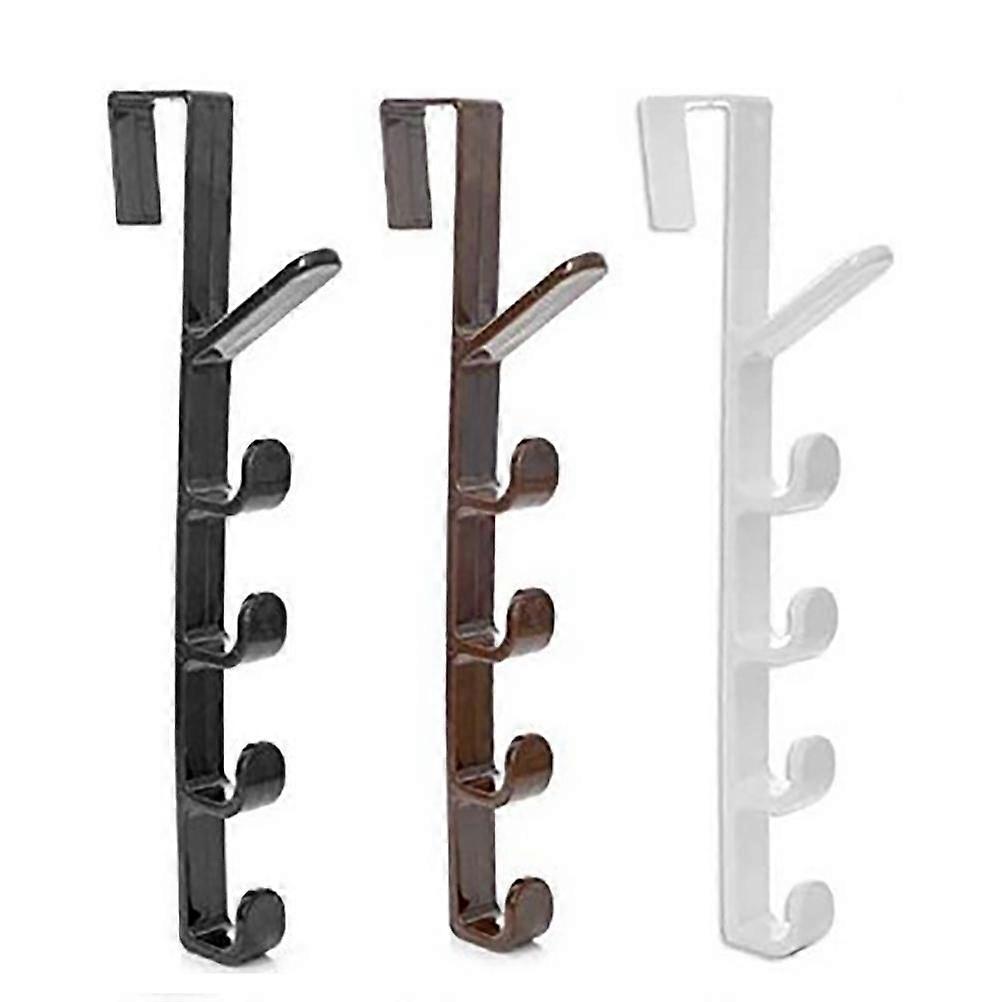 5 Hooks 2 Pack Door Organizer Rack Hanger for Backpack Handbag Clothes Coat