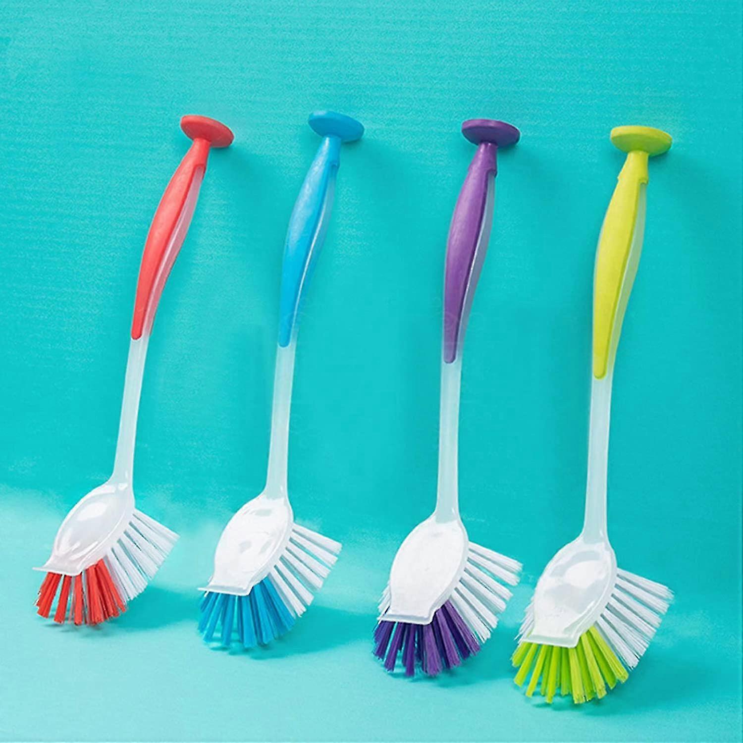 4 Pcs Dish Brush Set Dish Washing Brush With Suction Cup