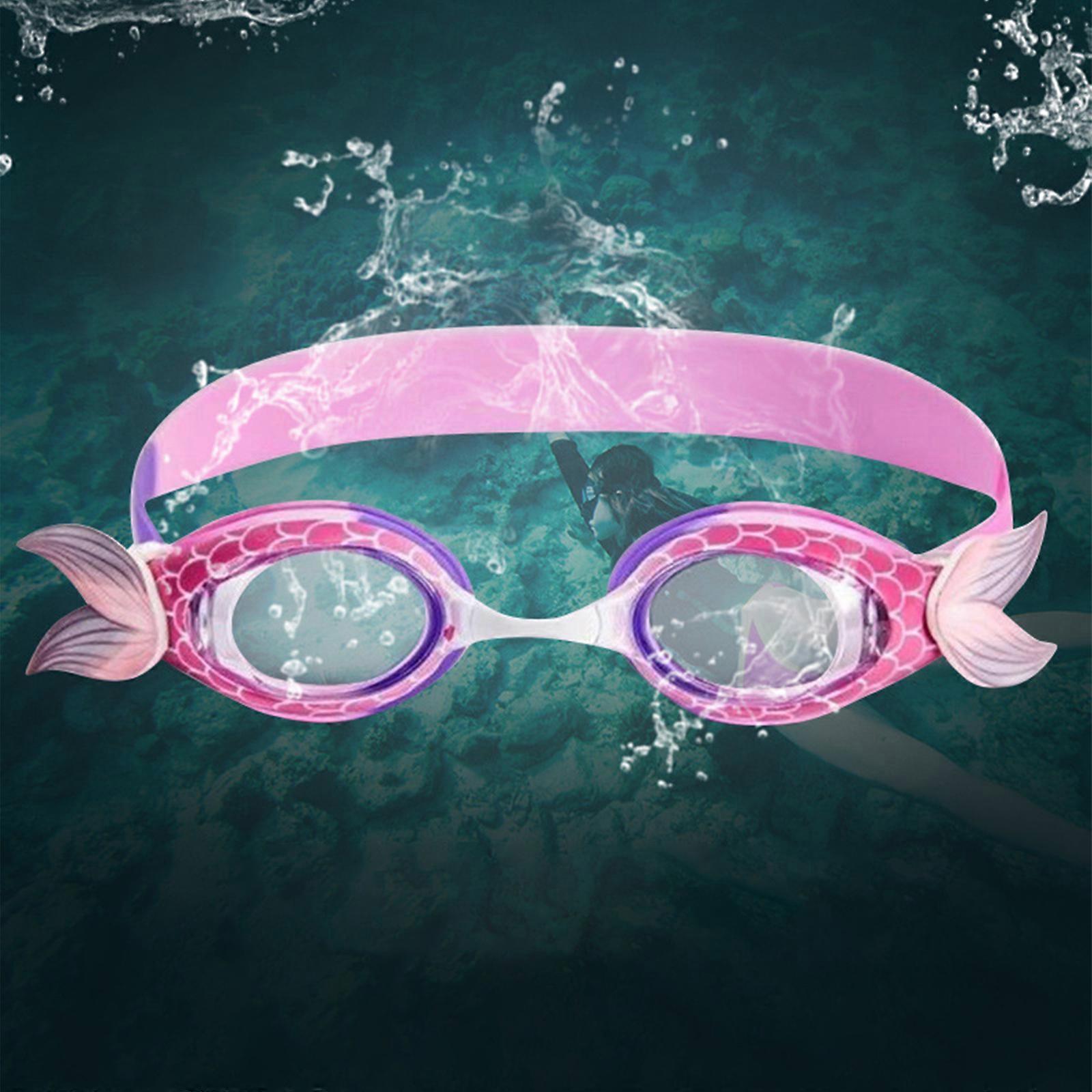Kids Swim Goggles, Eyelashes Swim Goggle, No Slip Leak Goggles, Anti Fog UV Goggles for Lash Extensions