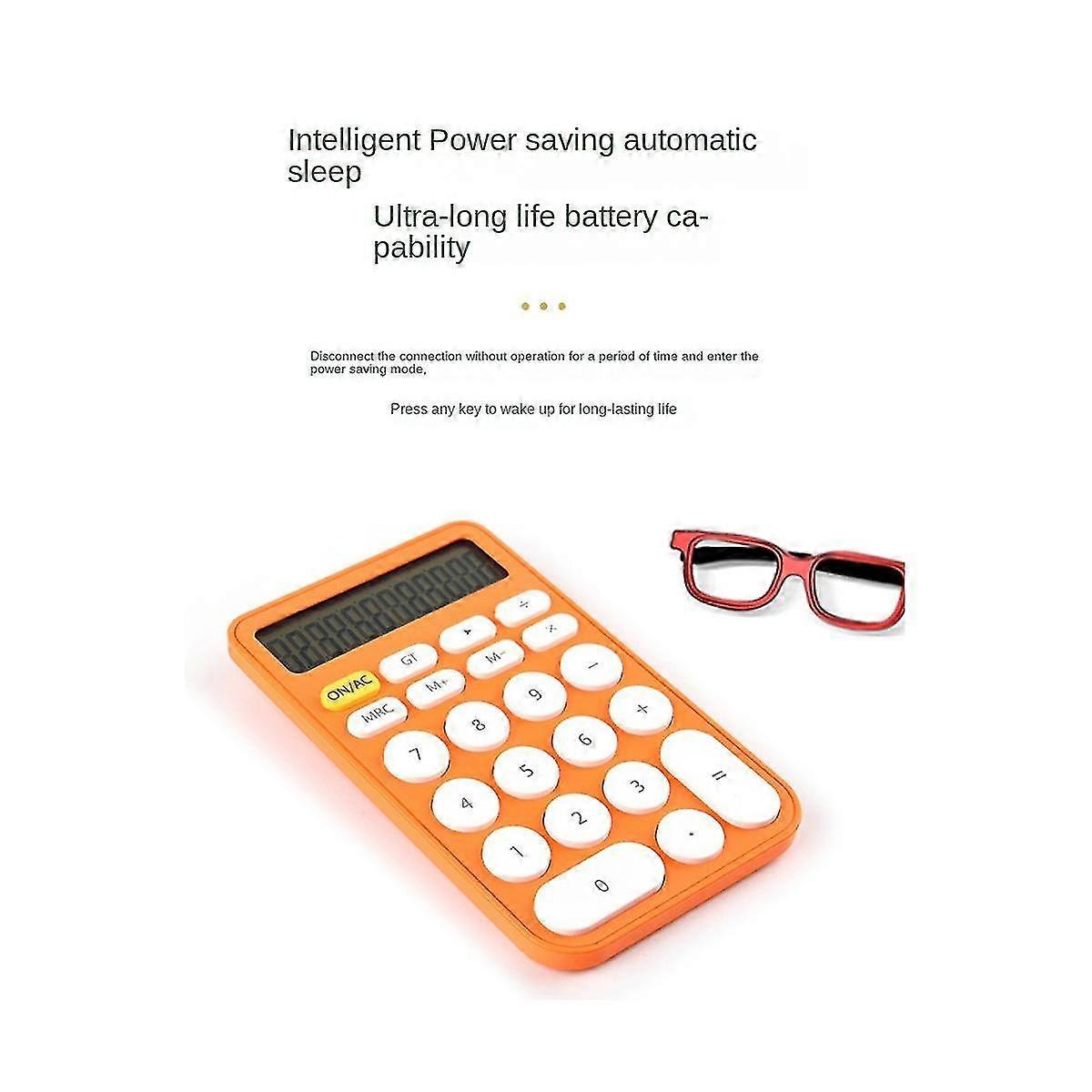 Simple Handheld Calculator Student Learning Assistant Calculator Mini Portable Calculator White