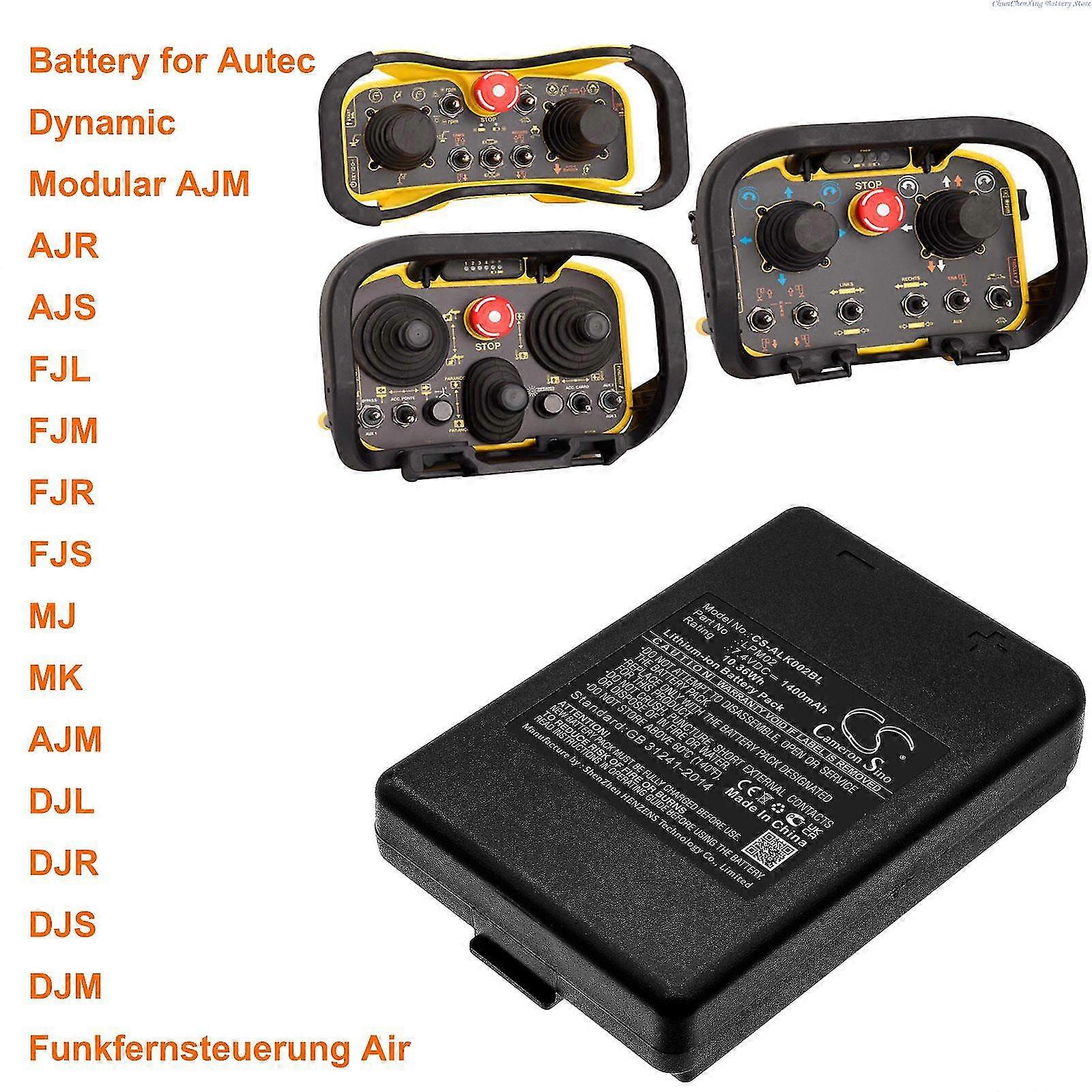 1400mah kran fjärrkontroll batteri lpm02 för autec funkfernsteuerung luft dynamisk ajr ajs fjl fjm fjr ajm fjs fjs mj