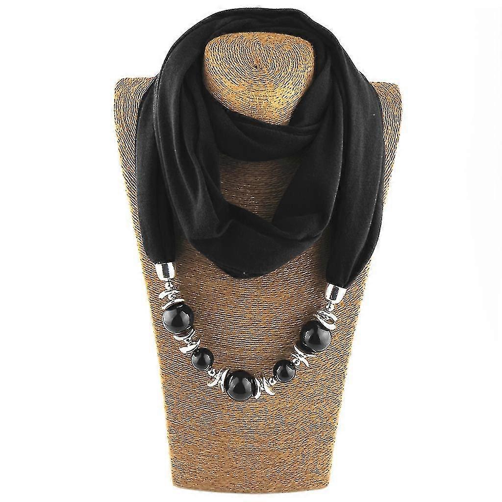 Ethnique Léger Solide Col Écharpe Luxe Perles Pendentifs Bijoux Collier-SCL