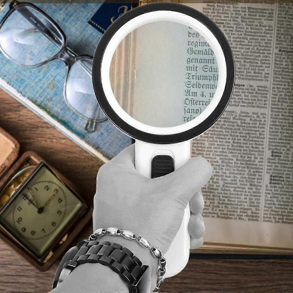 Magnification 30X Round Lens Handheld Magnifier Glass For Reading Science