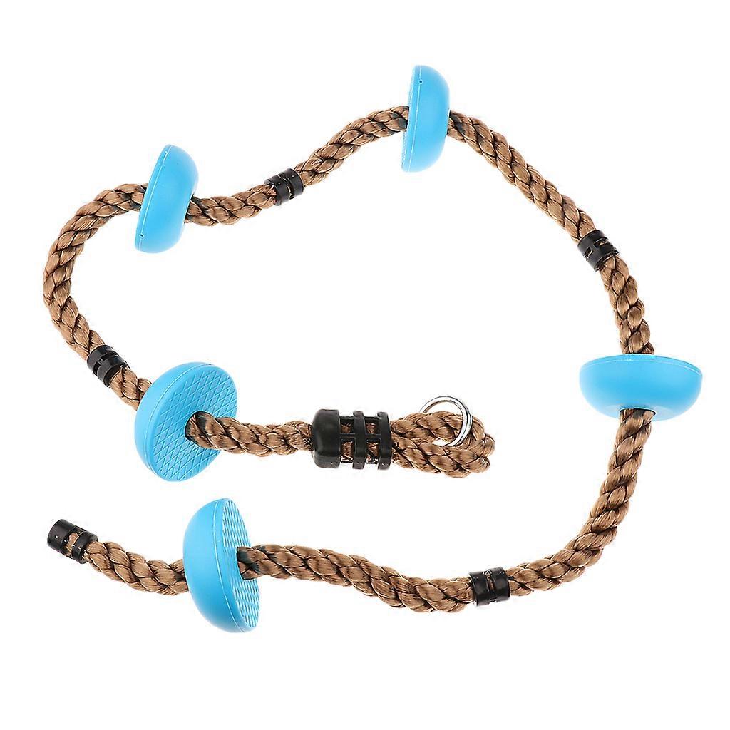 Kids Climbing Rope With 5 Plastic Knots - Blue