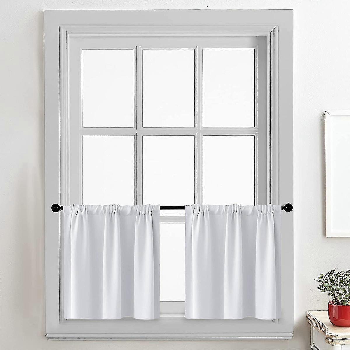 Tenda Da Cucina Pickluc, 76x76 Cm - 2 Pannelli Oscuranti Con Tasca, Stile Caffè Anni '80, Ideale Per Finestre Piccole