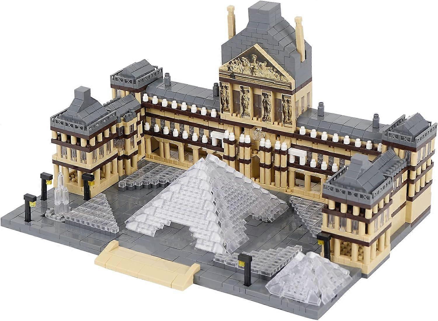 Louvre Building Blocks Set, World Famous Architecture Model Toys, Mini Blocks Kit for Lovers, Gift for Adults and Children 3377 Pieces