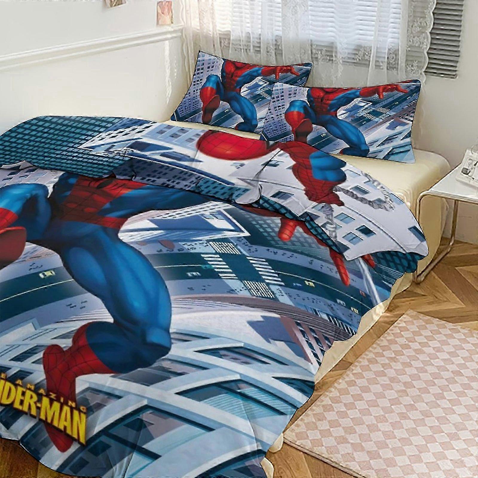 v885 Lençóis Spidean Print Conjunto de Cama Padrão Duvet Cove Set3 Peças Capa de Colcha e Fronhas para Mulheres Homens Adolescentes (1 Capa de Edredom e 2 Travesseiros