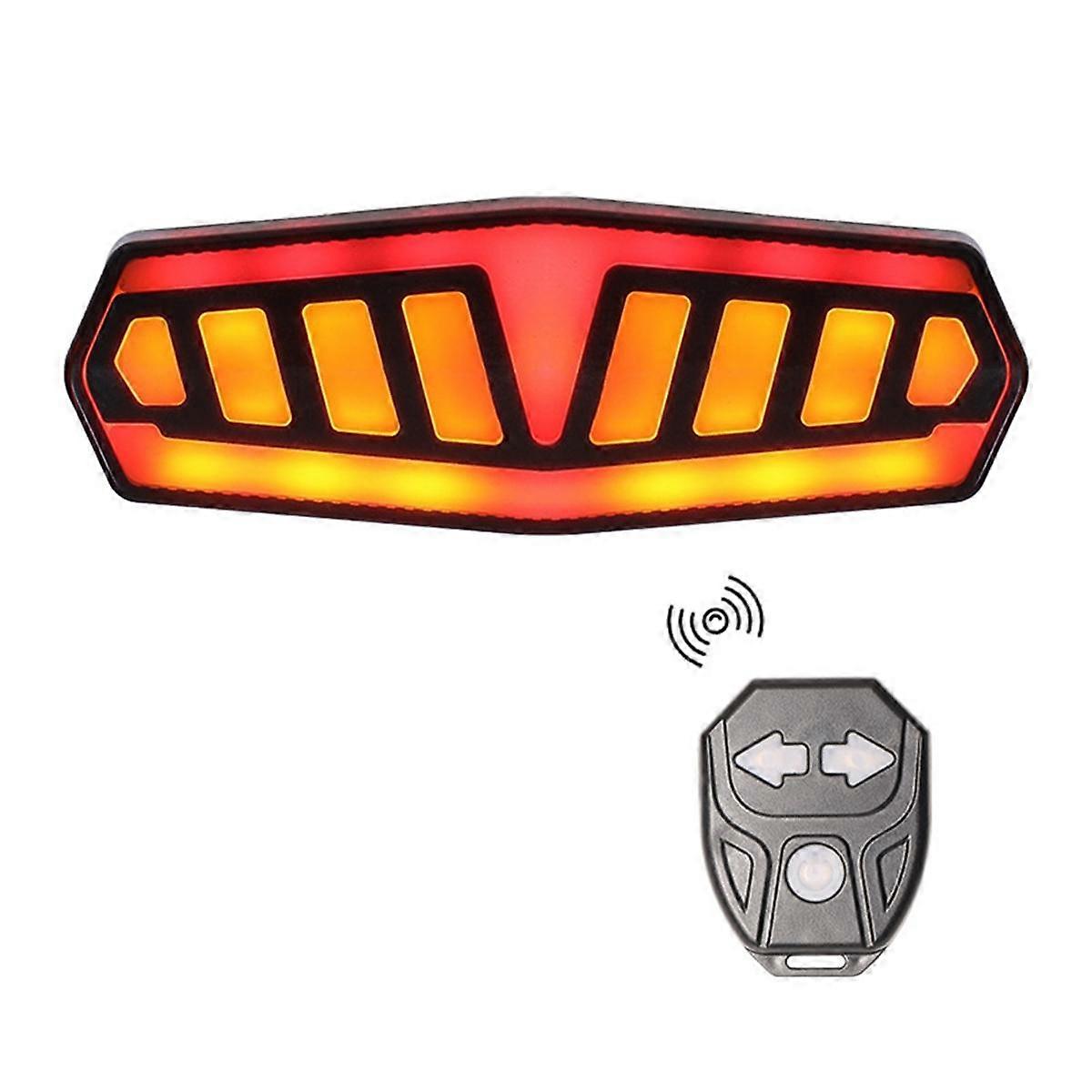 Bike Rear Lamp Smart Bike Wireless Remote Turn Signal Lights USB Rechargeable Bicycle LED Taillight Bicycle Parts