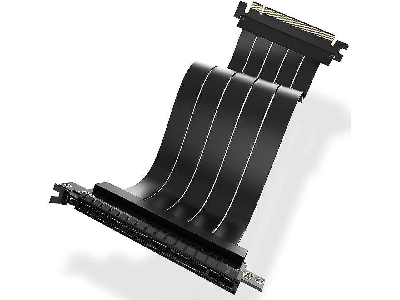 PCIE 3.0 16x Extension Cable,Extreme High Speed GPU Extension Card,PCI Express Port (20cm, 180 Degrees)