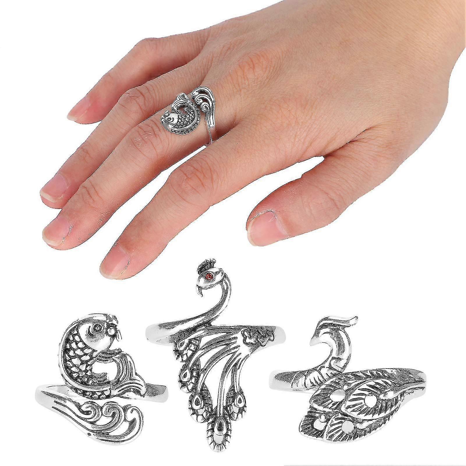 3 Pcs Crochet Hooks Adjustable Knitting Loop Ring Crochet Loops Yarn Guide Finger Holder Banmo