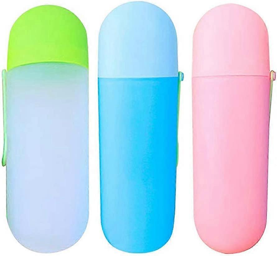3pcs Portable Toothbrush Storage Box for Handheld Toothbrush