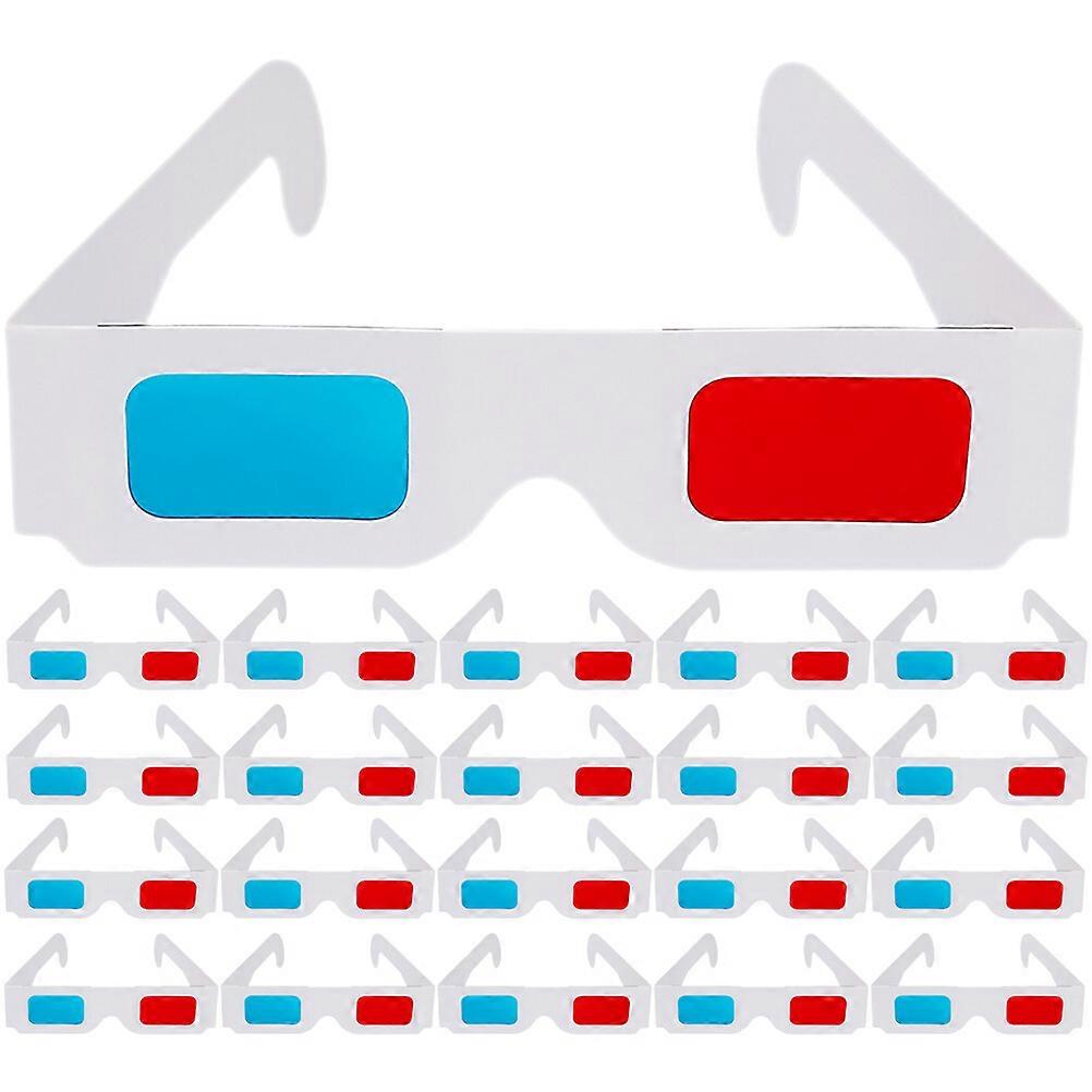 40pcs Γυαλιά Χαρτί Universal 3D Anaglyph γυαλιά Movie Cinema Anaglyph 3D γυαλιά