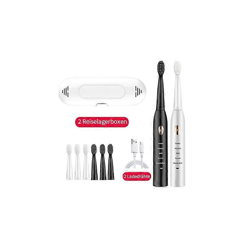 2 electric toothbrush double package, with 5 cleaning modes