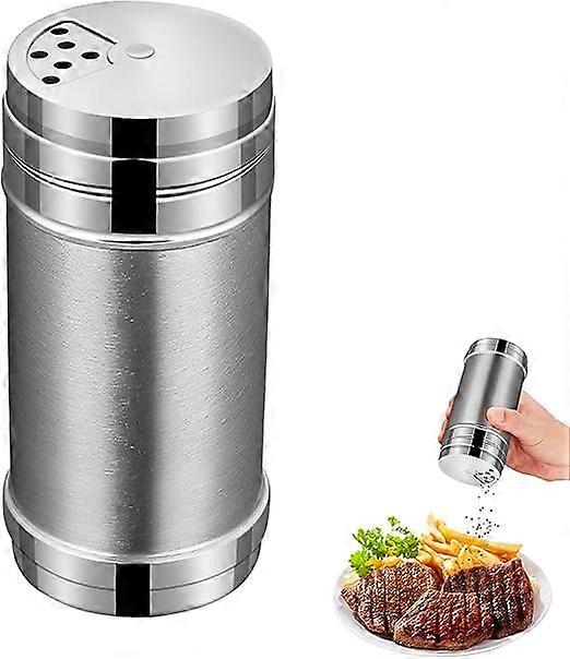 Stainless steel seasoning bottle (8 * 4.5cm), stainless steel spice jar with rotating lid, barbecue spice shaker, spice storage container, kitchen spi