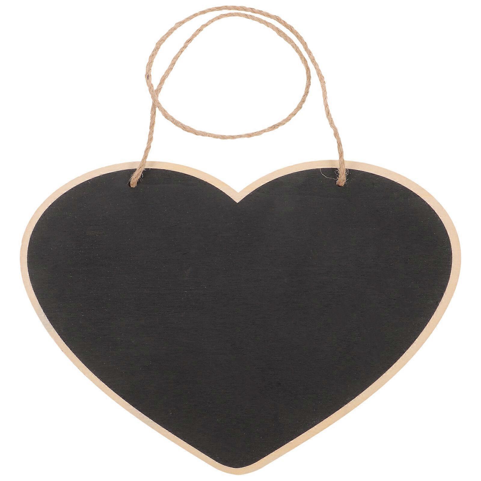 Hanging Chalkboard Sign Wooden Memo Blackboard Reusable Door Message Board