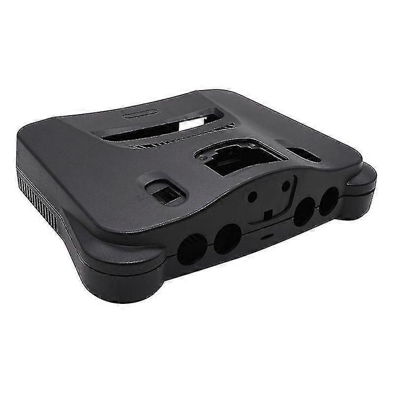 Retroscaler Replacement Plastic Shell Genomskinligt fodral för N64 Retro Console Transparent Box, svart