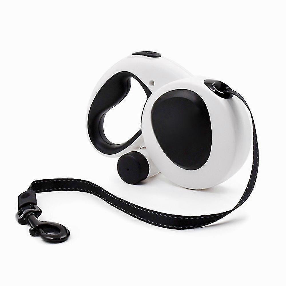 Veeki Retractable Dog Leash With Light And Dispenser And Poop Bag, 16.4 Ft Heavy Duty Dog Leash With Non-slip Handle For Medium And Small Dogs, 360 Ta