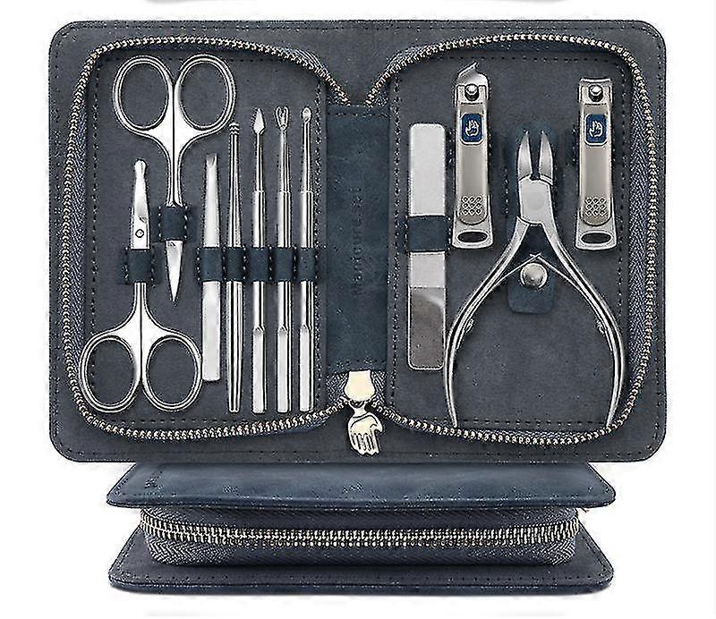 الحصري مانيكير 11 قطعة / باديكير / مسمار مجموعة الرعاية / الحقيبة، ذات جودة عالية المحرز في الصين، أسود