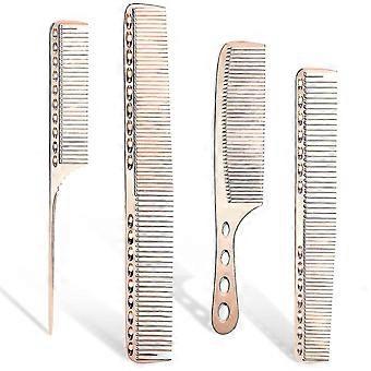 4 Arten Metallkamm Professioneller Friseur Aluminium Abrichtkamm
