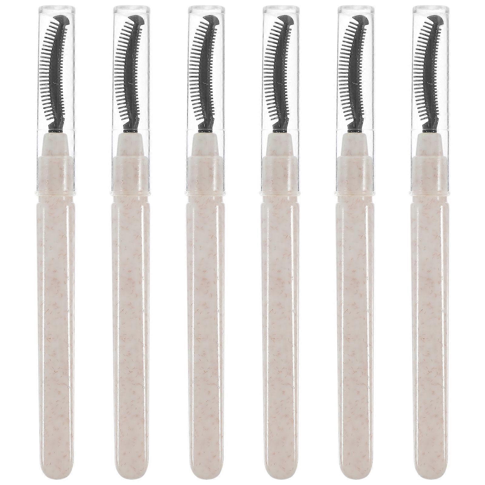 6pcs Eyelash Brushes Micro Lash Brushes Silicone Eyelash Mascara Brushes Lash Separating Brushes