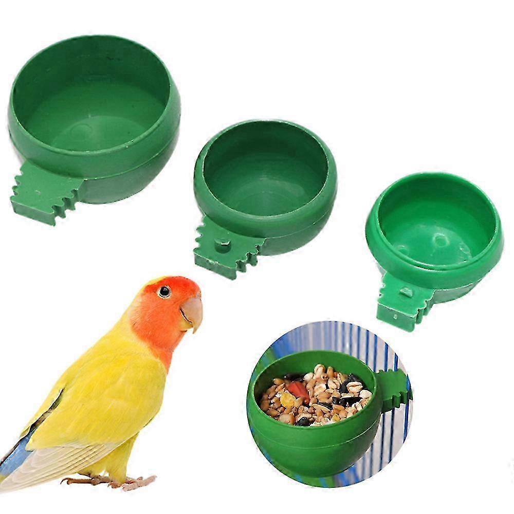 round bird food bowl