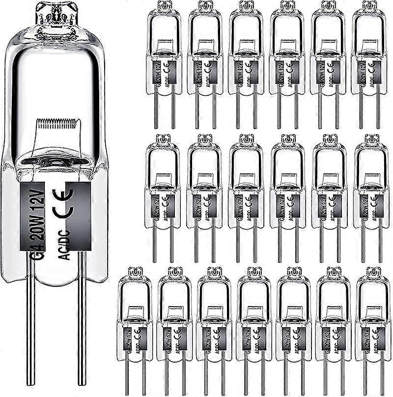 10pcs G4 Halogen Light Bulbs Clear Capsule 2 Pin Lamp Bulb Halogen Pin Base Warm White