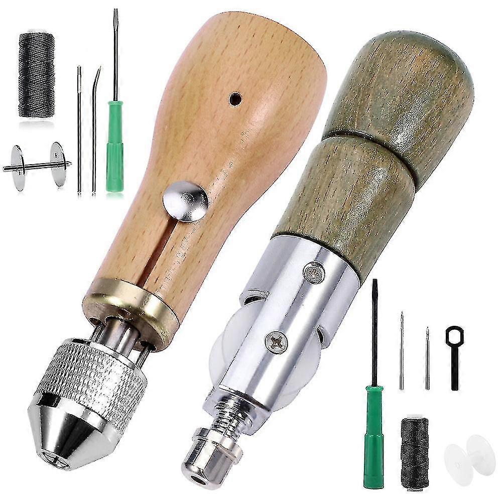Speedy Stitcher Sye Awl Kit 6/7st Set Läder Hand Stitcher Thread Needles Kits