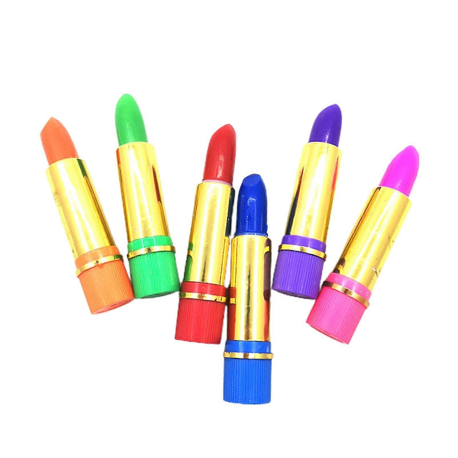 6pcs/box 8g Lipstick Set Non-irritating Butterfly Pattern Color Changing Dark Green Magical Lipstick For Women Qinhai