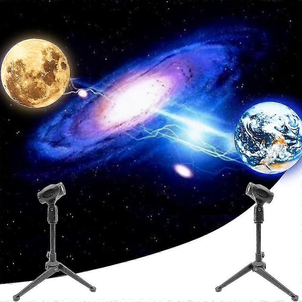 Upgrade Non-fade Moon Projector Night Light, Usb Charging Moon Lamp With 3 Lighting Colors, 360 Rotatable Brightness Adjustable Moon Atmosphere Projec