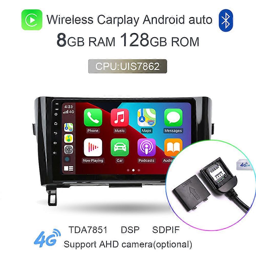 6G+128G Carplay 9" Android 12.0 Car Multimedia Player autoradio GPS Stereo Radio For Nissan X-Trail Qashqai J11 J10 2013-2017