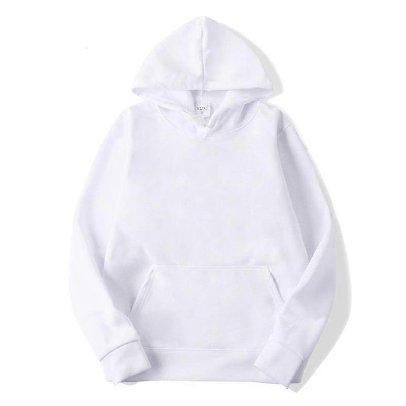 Pullover Sweatshirt Autumn/winter Warm Men's Hoodie Solid Colour S-3xl