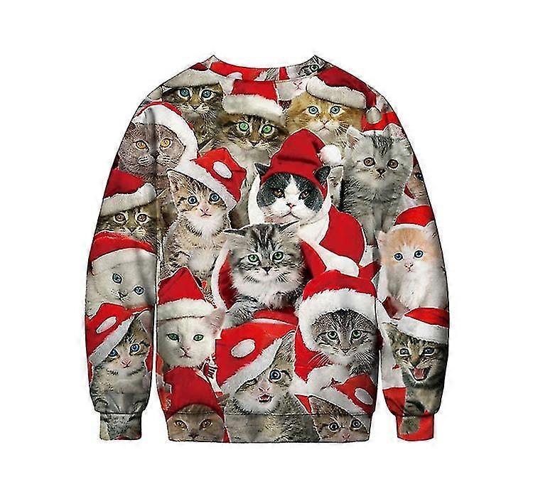 Unisex Çirkin Noel Kazak 3d Baskı Komik Kazak Kazak Kazak Üstleri Noel Erkekler Kadın Tatil Partisi Kapüşonlu Sweatshirt için