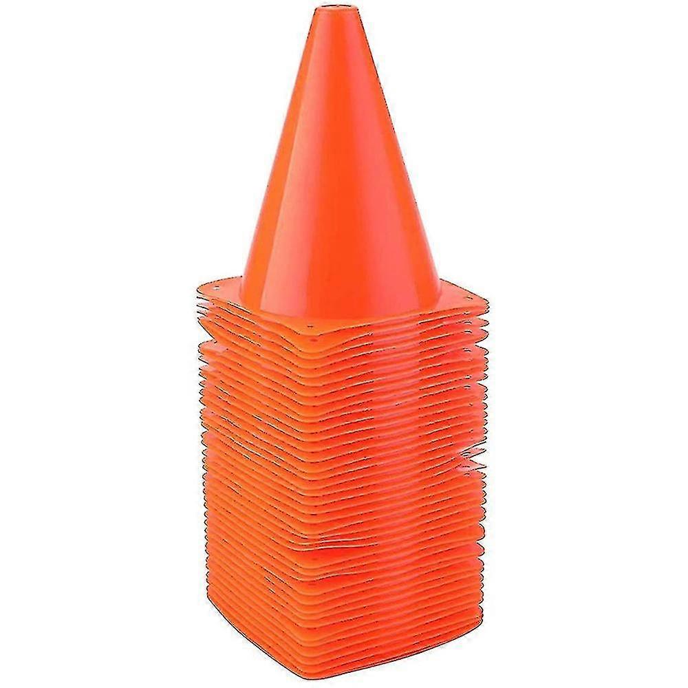 10 Pack Traffic Cone, Plastic Soccer Training Cones For Outdoor Activity & Festive Events, Orange
