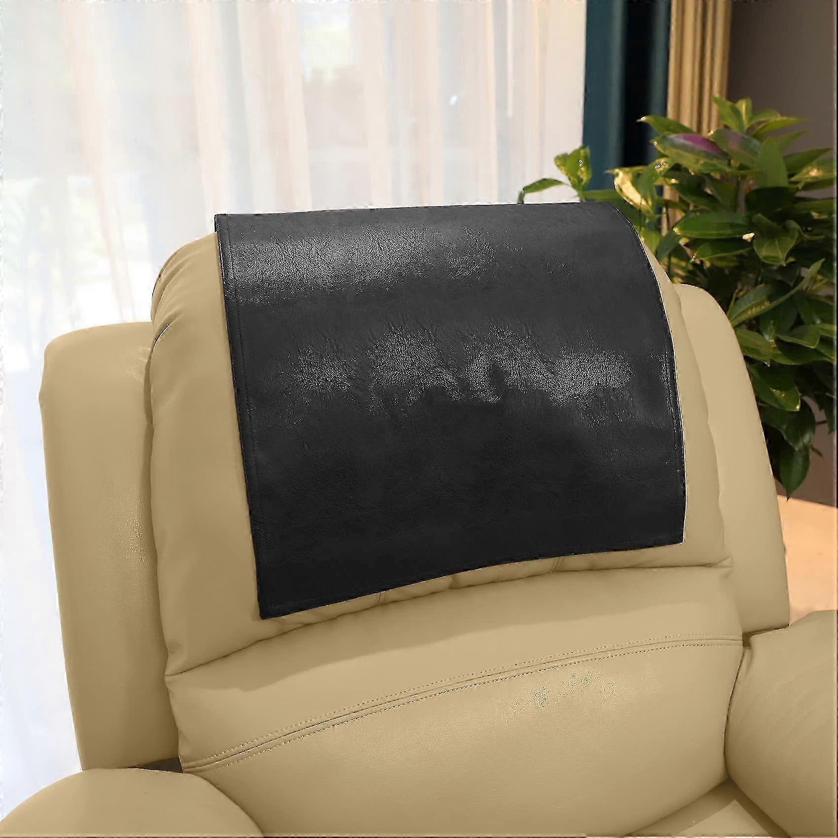 Headrest Cover For Recliners Couch Head Rest Covering Sofa Headrest Protector Chair Arm Rest Cover For Recliners Faux Leather Theater Slipcover For Fu