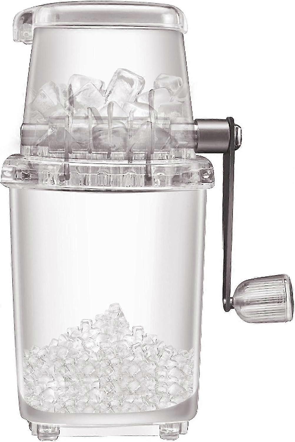 Shaved Ice Maker, Hand-crank Ice Shaver And Snow Cone Machine, Portable Ice Machine With Stainless Steel Ice Crusher For Snow Cones, Cocktails