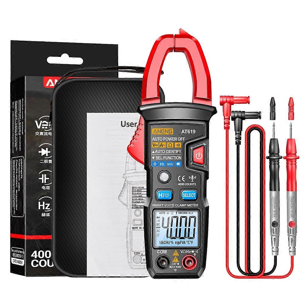 Digital Clamp Meter 4000Counts med Voice Broadcast Multimeter Detektor Tester