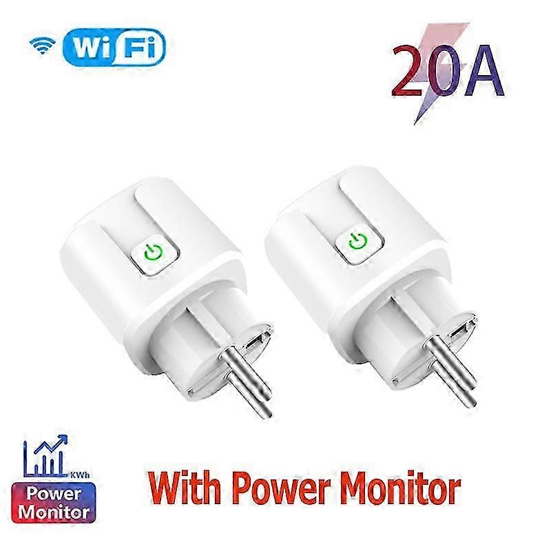 16A 20A EU Smart Wifi Netzstecker mit Leistungsmonitor Tuya Smart Life APP Wifi Smart
